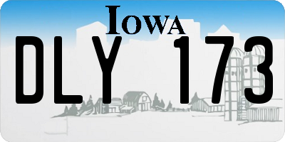 IA license plate DLY173