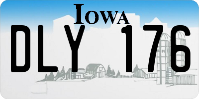 IA license plate DLY176
