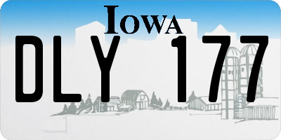 IA license plate DLY177