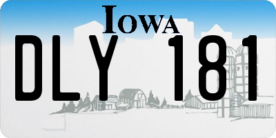 IA license plate DLY181