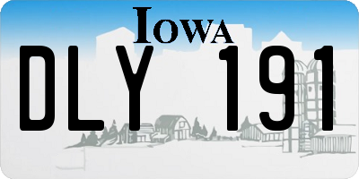 IA license plate DLY191