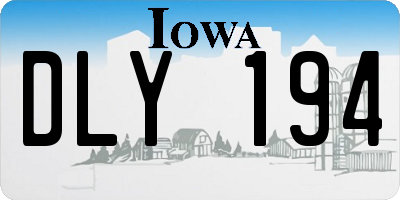 IA license plate DLY194