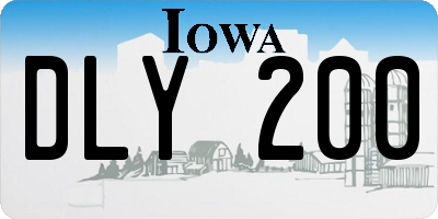 IA license plate DLY200