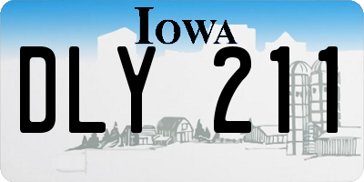IA license plate DLY211