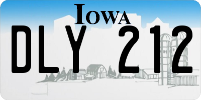 IA license plate DLY212