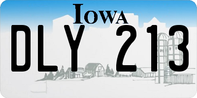 IA license plate DLY213