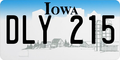 IA license plate DLY215