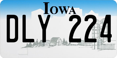 IA license plate DLY224