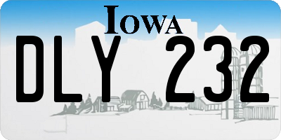 IA license plate DLY232