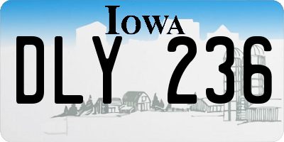 IA license plate DLY236