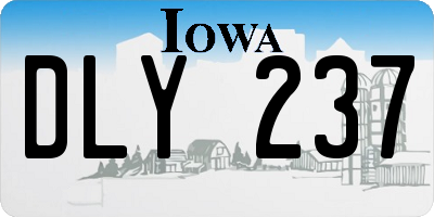 IA license plate DLY237