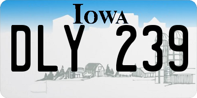 IA license plate DLY239