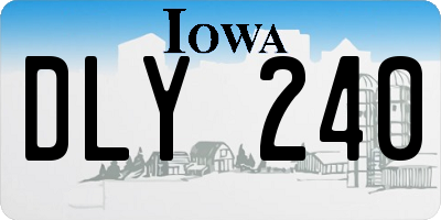 IA license plate DLY240