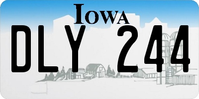 IA license plate DLY244
