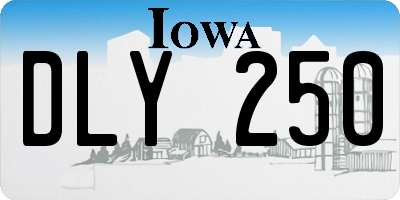 IA license plate DLY250
