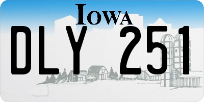 IA license plate DLY251