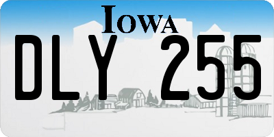 IA license plate DLY255