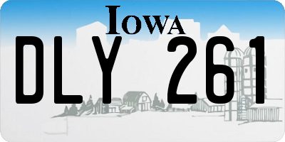 IA license plate DLY261