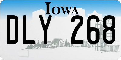 IA license plate DLY268