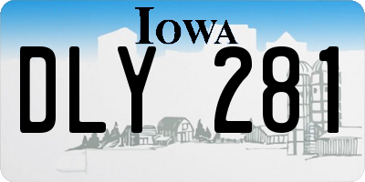 IA license plate DLY281