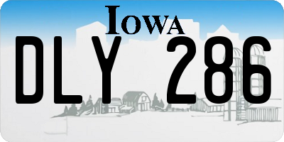 IA license plate DLY286