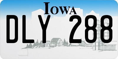 IA license plate DLY288