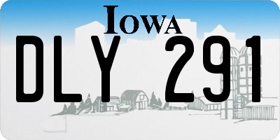 IA license plate DLY291