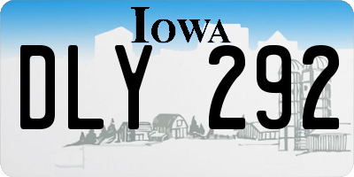IA license plate DLY292
