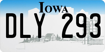 IA license plate DLY293