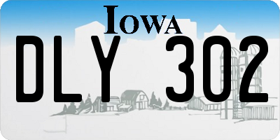 IA license plate DLY302
