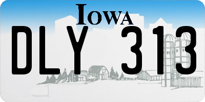 IA license plate DLY313