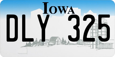 IA license plate DLY325