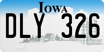 IA license plate DLY326