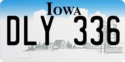 IA license plate DLY336