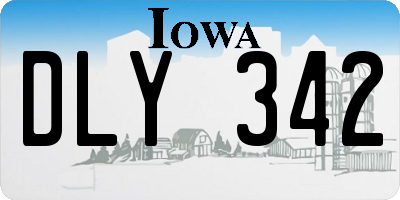 IA license plate DLY342