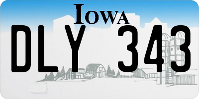 IA license plate DLY343
