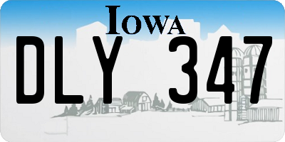 IA license plate DLY347