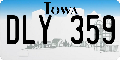 IA license plate DLY359