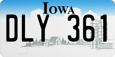 IA license plate DLY361