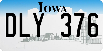 IA license plate DLY376