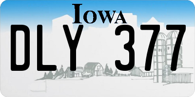 IA license plate DLY377