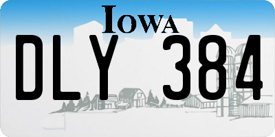 IA license plate DLY384