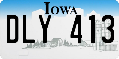 IA license plate DLY413