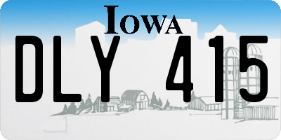 IA license plate DLY415