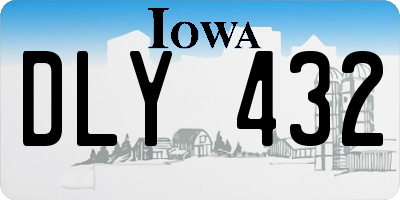 IA license plate DLY432