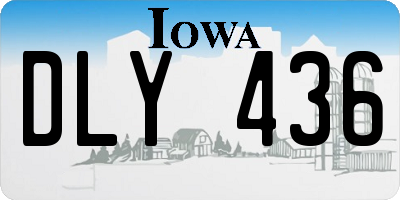 IA license plate DLY436