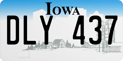 IA license plate DLY437
