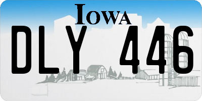 IA license plate DLY446