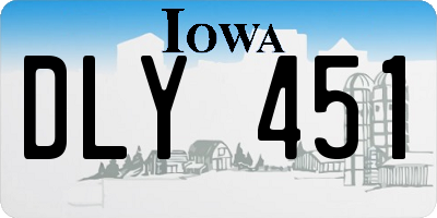 IA license plate DLY451