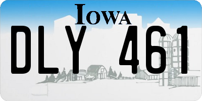 IA license plate DLY461